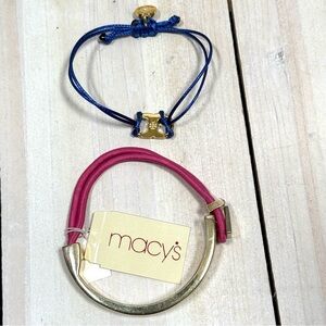 2 Fashion Bracelets blue pink